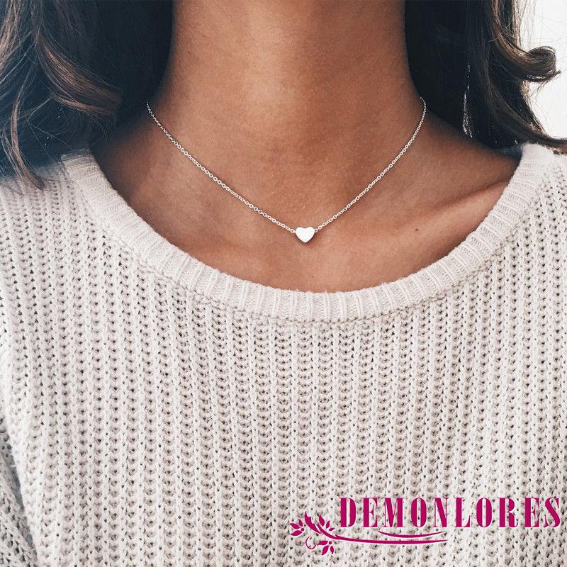 Dây chuyền nữ mặt trái tim đính đá thời trang