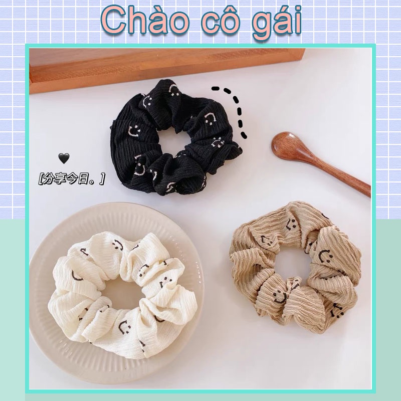 Dây buộc tóc hình mặt cười dễ thương