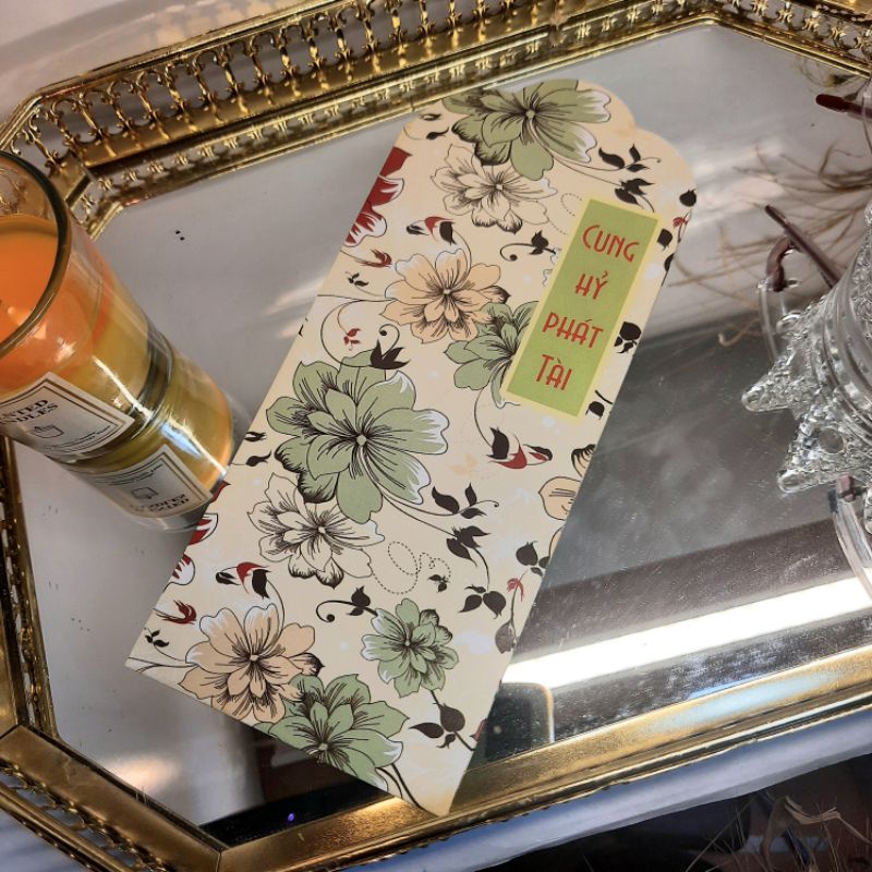 Bao Lì Xì Tết 2023 TAMUSHOP92 10 bao lì xì hoa Vintage đẹp