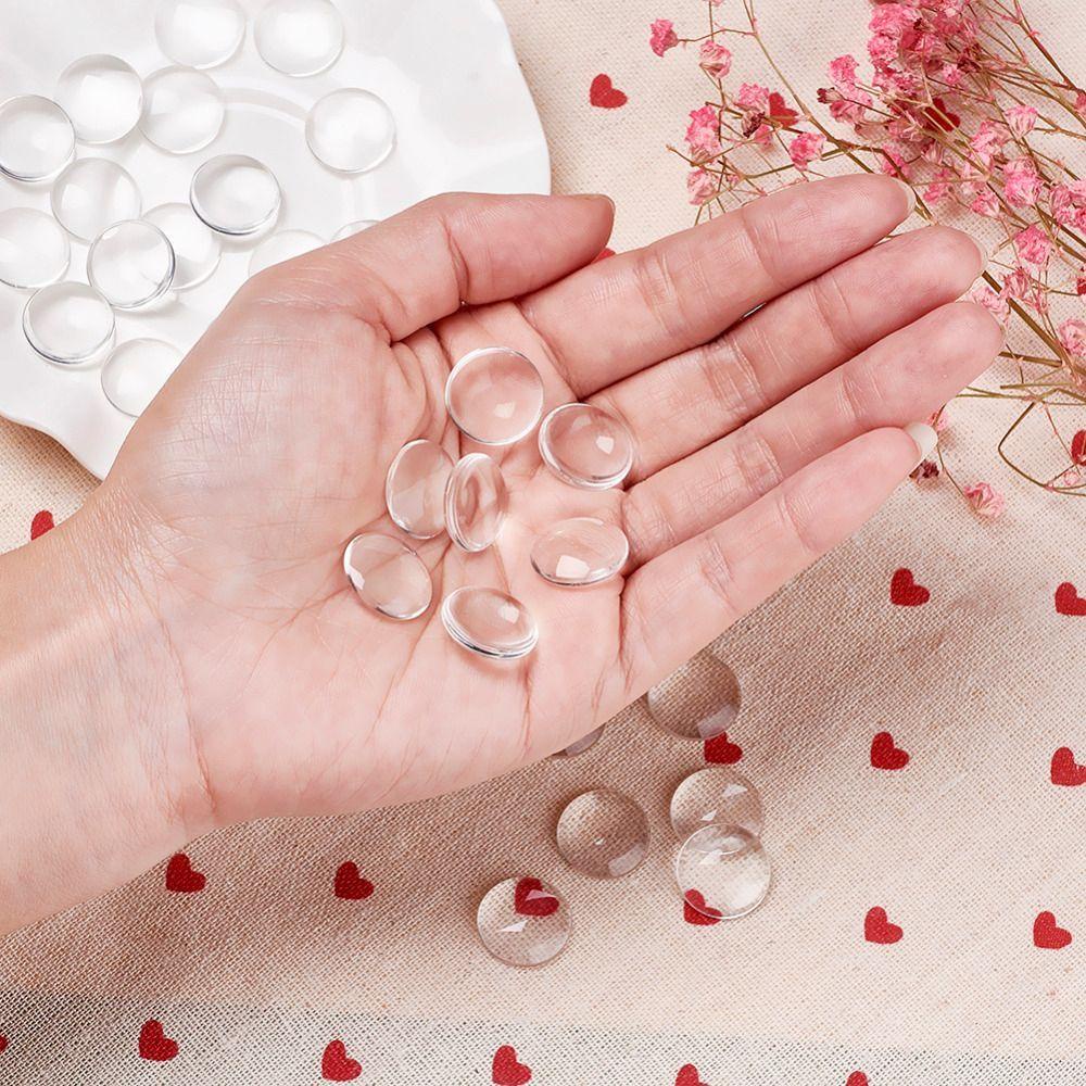 Bộ 50 Mặt Vòng cổ Tròn Mặt Kính Cabochon Sáng Trong Suốt 2Life