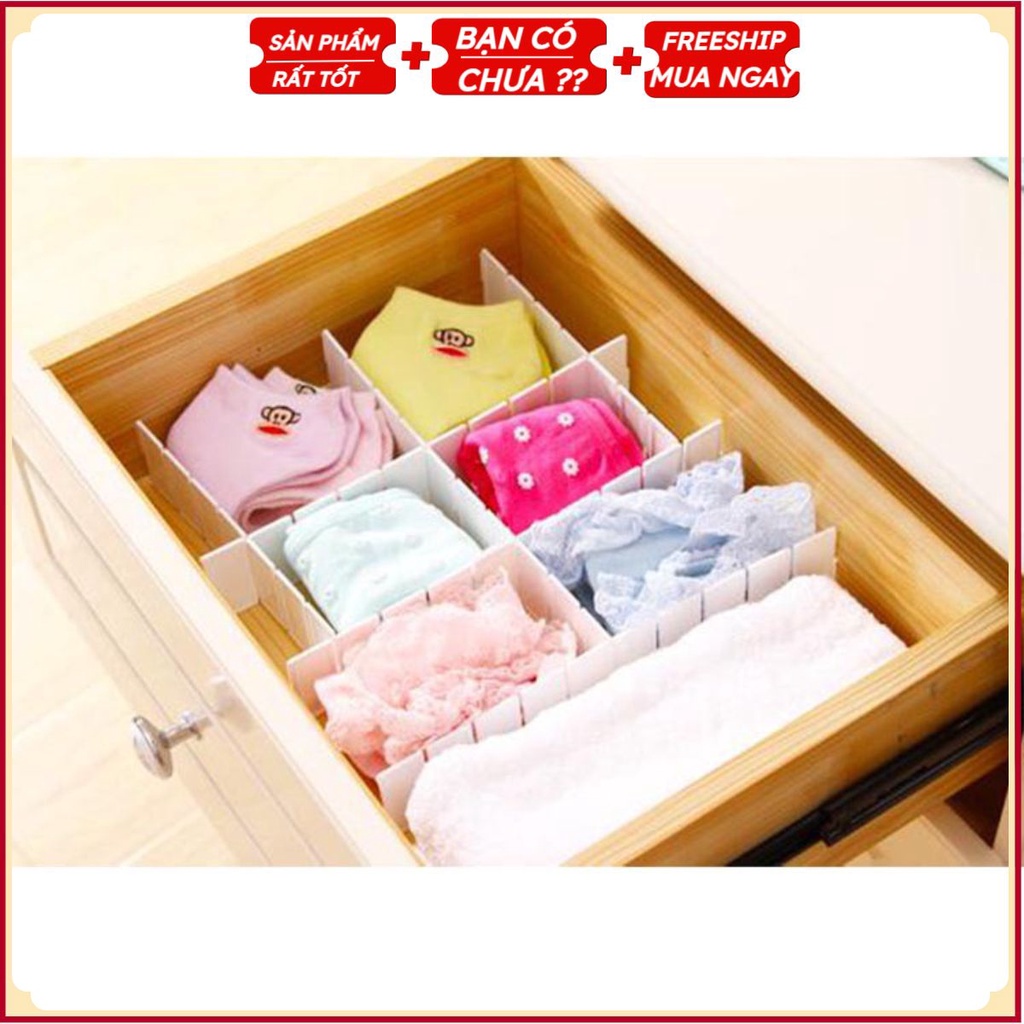 Set 6 Khung Chia Ngăn Bàn. Ngăn TỦ BẾP SIZE 40 X 5 Cm (Trắng)