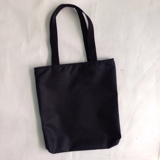 Túi vải bố đen trơn, có khóa kéo (TV-DK01)