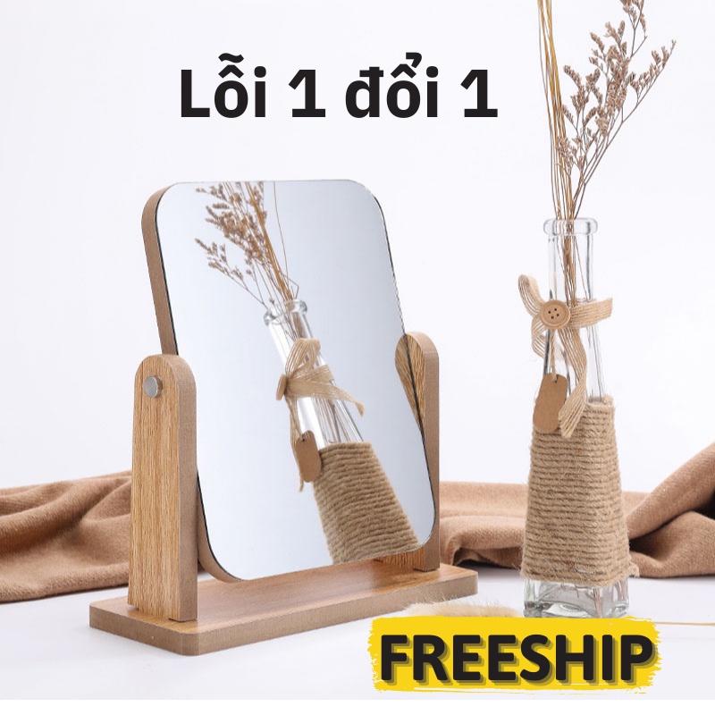 Gương Để Bàn, Gương Gỗ Decor Phòng Ngủ Thiết Kế Mới - KHO GIA DỤNG TRẦN PHÚ