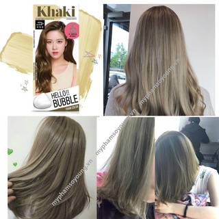 Thuốc Nhuộm Tóc Hello Bubble Foam Mise En Scene Màu Nâu Rêu Khói Ash Khaki