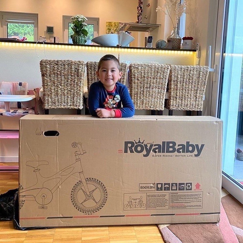 Size 12&quot; Xe đạp trẻ em Royal Baby Free Style đỏ ( Royalbaby - xe đạp cho bé )