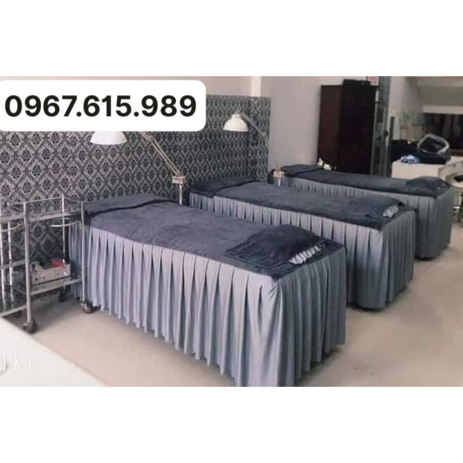 Ga giường vải thun đẹp cho Spa, phun xăm, giường gội co giãn tốt - gửi kích thước khi đặt