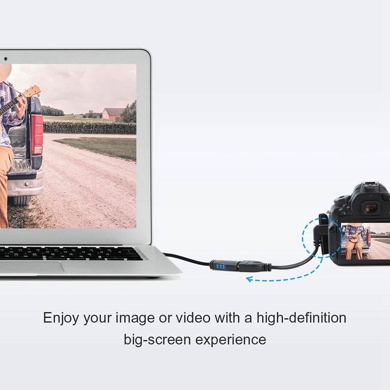 Dây cáp chuyển đổi từ Mini Hdmi sang Hdmi 0 5Ft 90 độ