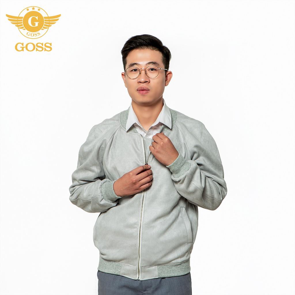 ⭐FREESHIP⭐ Áo khoác nam da lộn Bomber GOSS KG01 chống gió giữ nhiệt - Áo khoác nam cao cấp chính hãng "