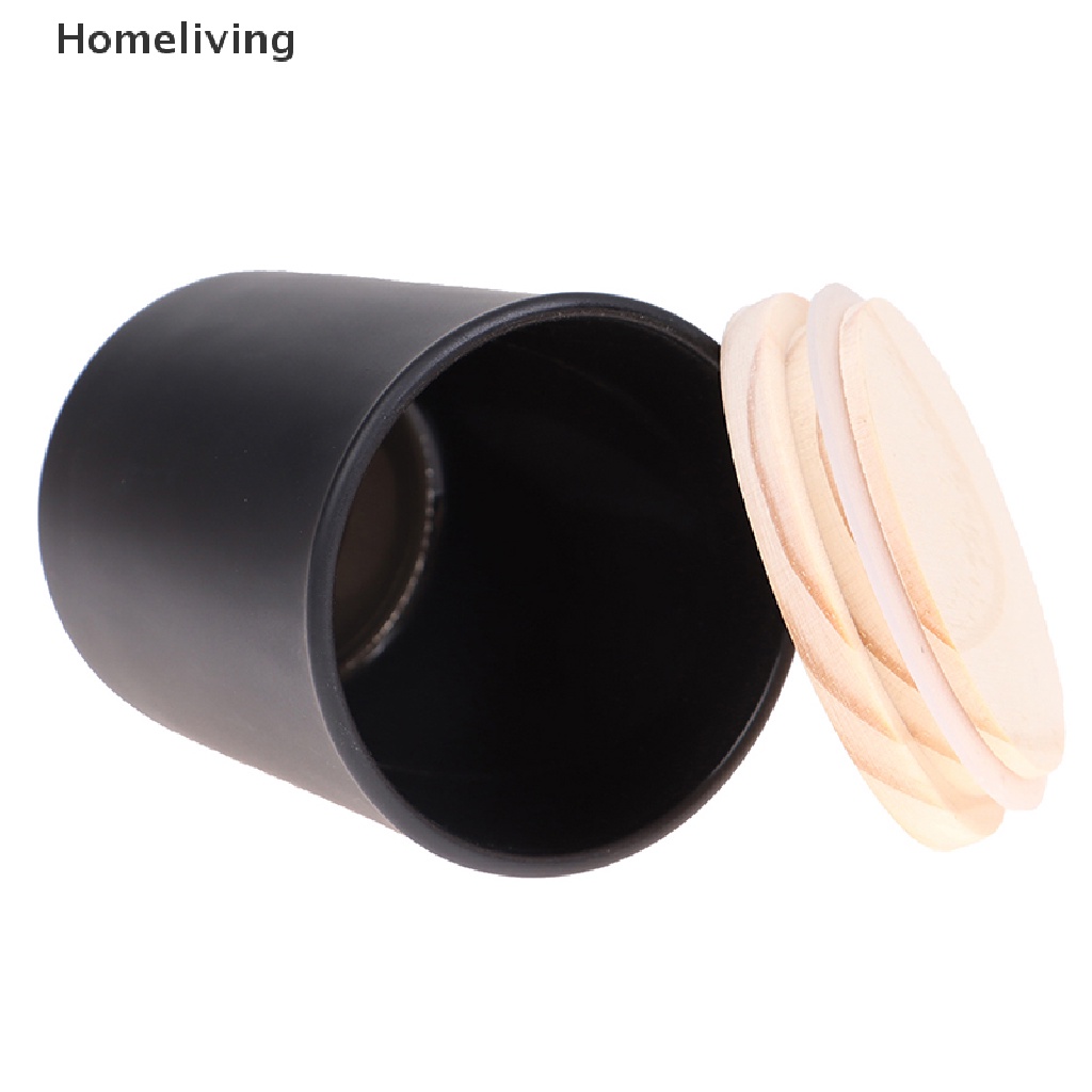 Cốc Thủy Tinh Đựng Nến Thân Thiện Với Môi Trường Có Nắp Gỗ