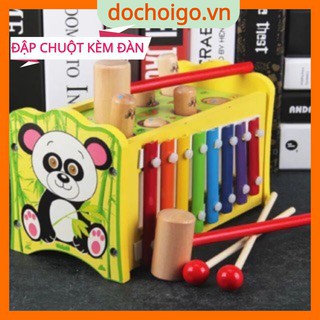 Đồ chơi đập chuột kèm đàn cho bé, đồ chơi gỗ an toàn dochoigo.vn