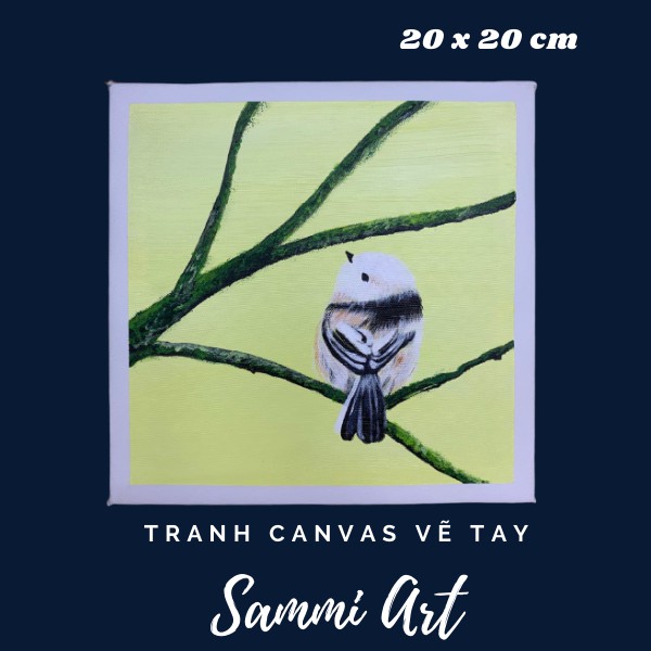 Tranh canvas các loại động vật - cỡ 20x20cm