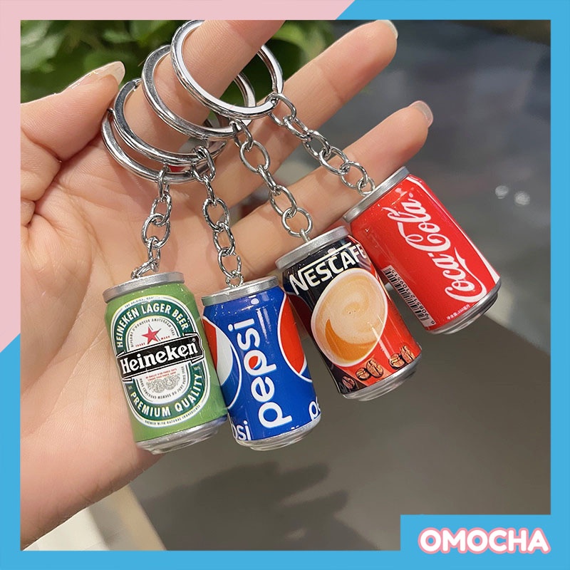 Móc Khoá Mô Phỏng Lon Nước Ngọt 3D Độc Đáo Giống Như Thật