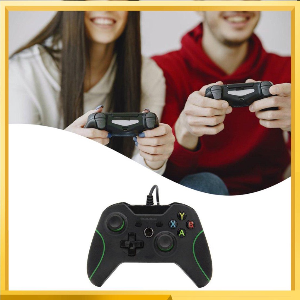 Tay cầm điều khiển chơi Game có dây kép cho Xbox One Pc