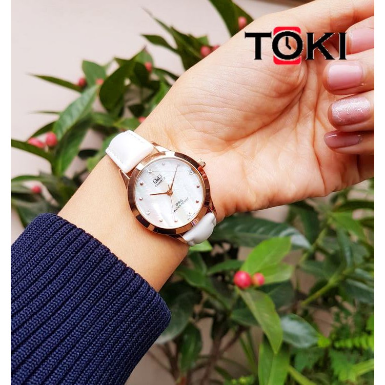 Đồng hồ nữ Q&amp;Q Citizen QZ05J101Y dây da thương hiệu Nhật Bản