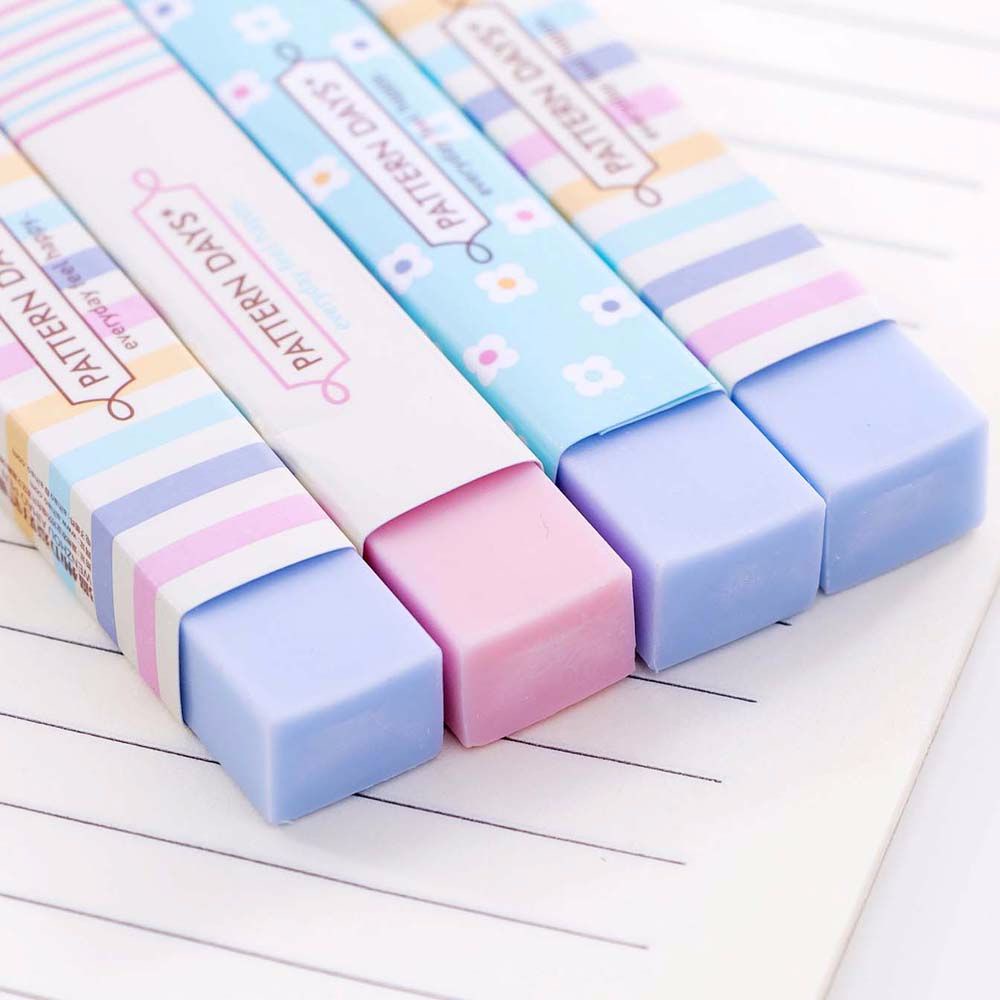 Gôm Tẩy Bằng Cao Su Mềm Màu Kẹo Họa Tiết Kẻ Sọc Dễ Thương Dành Cho Học Sinh