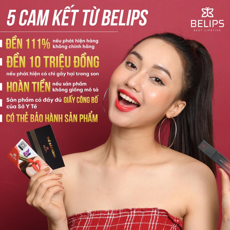 Sét Son Lì Quà Tặng BELIPS - Combo 5 Son Thỏi VẸN TRÒN