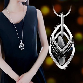 Vòng cổ Dài Mặt Đá Pha Lê Thời Trang Cho Nữ