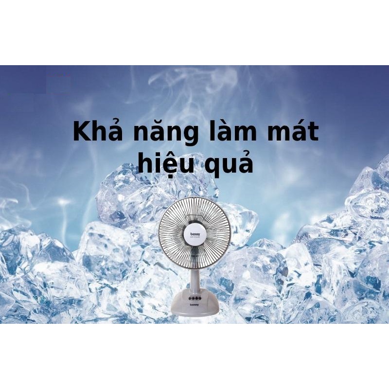 Quạt Bàn Benny BFT-30GY - Màu Xám - Hàng Chính Hãng - BFT30GY / BFT30 / BFT-30 / 45W / Cánh 30cm