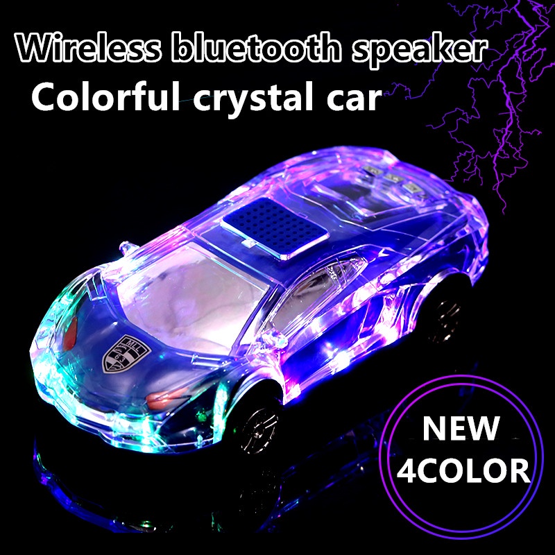 Đầy Màu Sắc Pha Lê Xe Mô Hình Âm Thanh Bluetooth Ánh Sáng Đầy Màu Sắc Loa Loa Siêu Trầm - Thiết Kế Siêu Chất