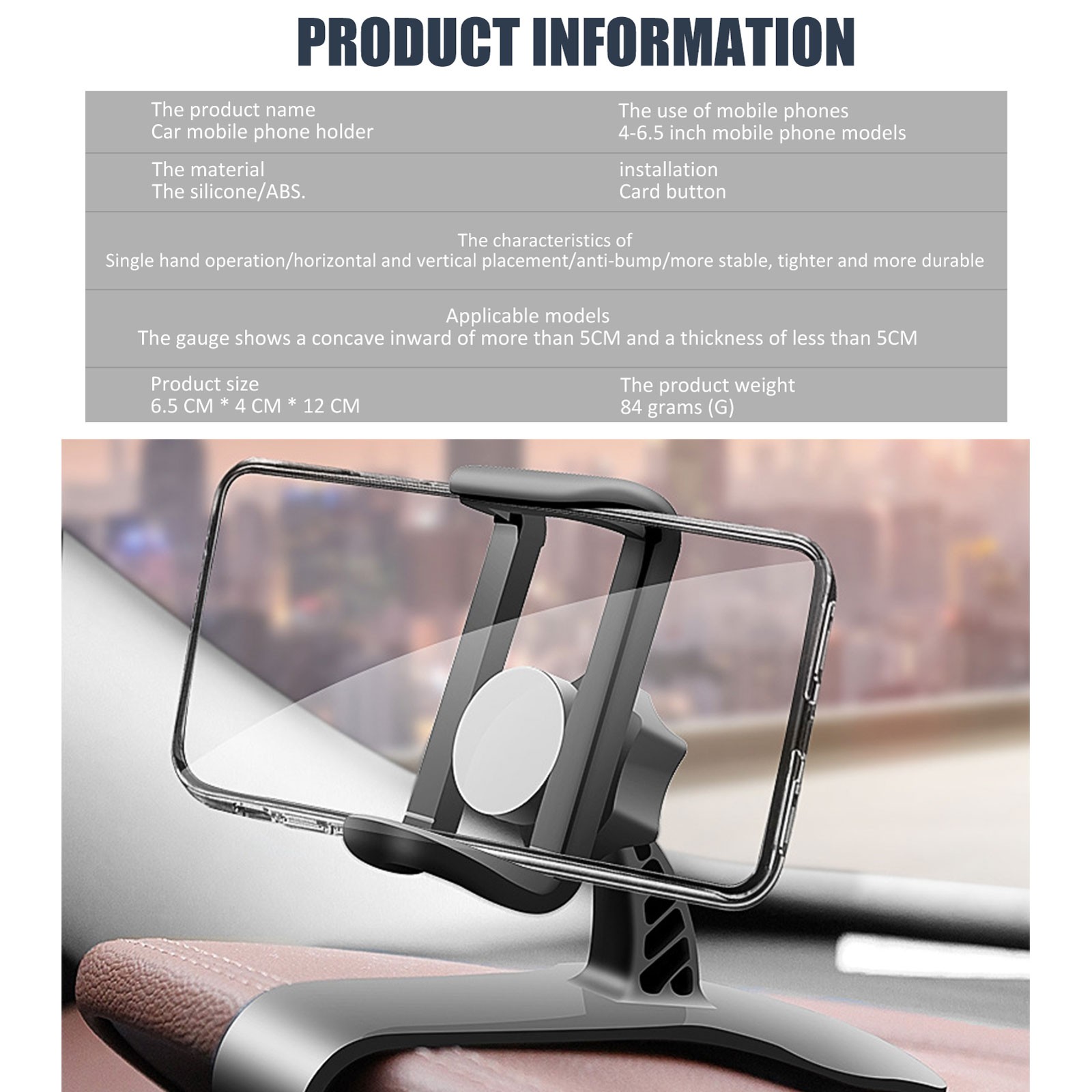 IN STOCK Adjustable Car Phone Holder Multifunctional Phone Bracket For Driver Navigation Driving