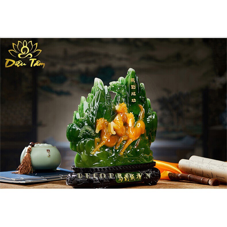 Tượng trang trí mã đáo thành công quà tặng phong thủy