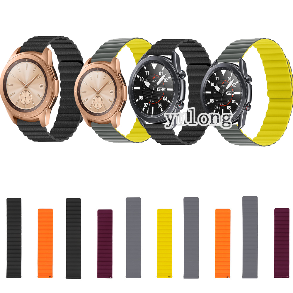 Dây đeo đồng hồ bằng silicon có nam châm dành cho Samsung Galaxy Watch 3 41mm 45mm Galaxy Watch 42mm 46mm