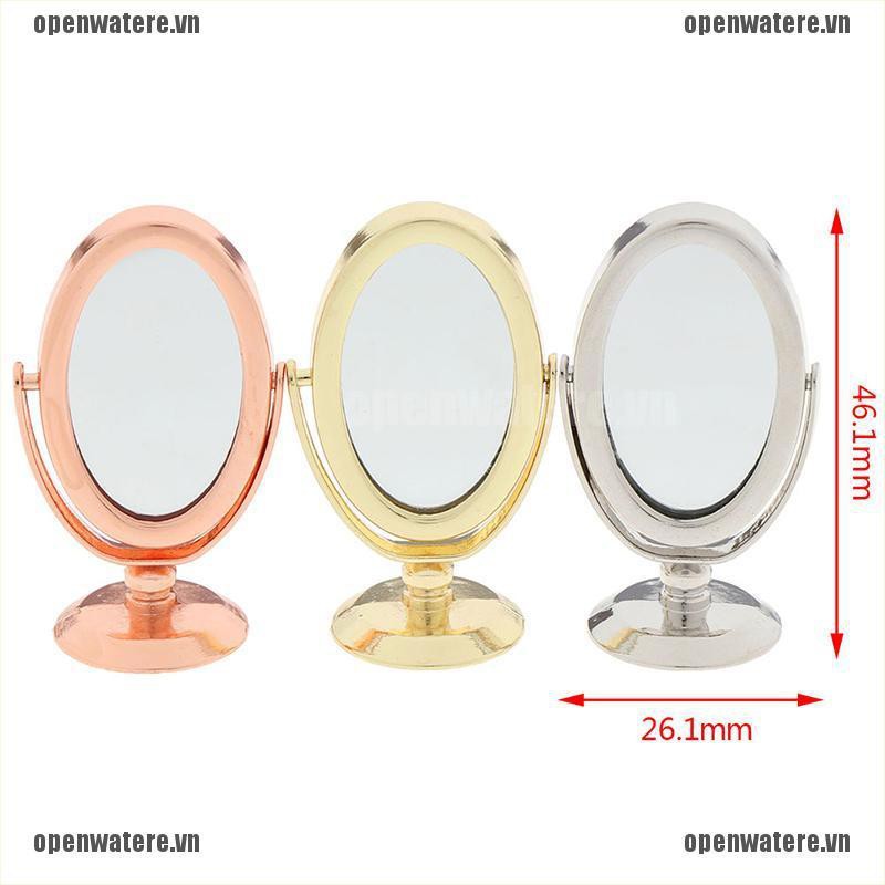 OPENE 1/12 Dollhouse Miniature Metal Mirror furniture Gold/ silver/rose Gold VN