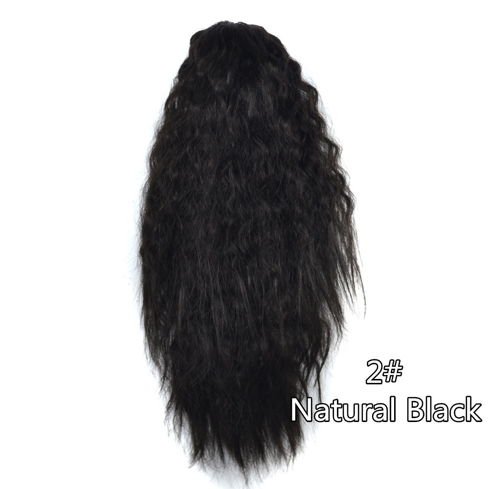 Tóc Giả Đuôi Ngựa 14 Inch Kiểu Xoăn Đen Nâu Tự Nhiên Cho Nữ