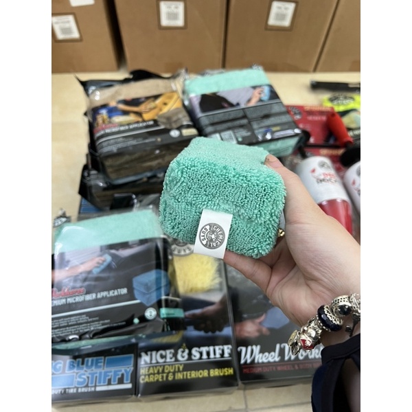 Mút siêu sợi thoa wax, kem dưỡng - Microfiber Waxing/Sealant Applicator Chemical Guys