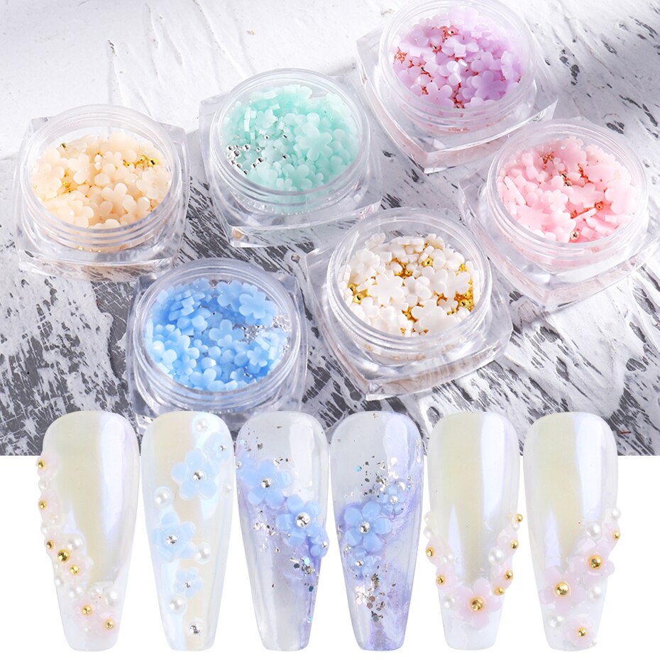 [Hàng mới về] Set 40 Hạt Nhựa 3D Đính Móng Nghệ Thuật