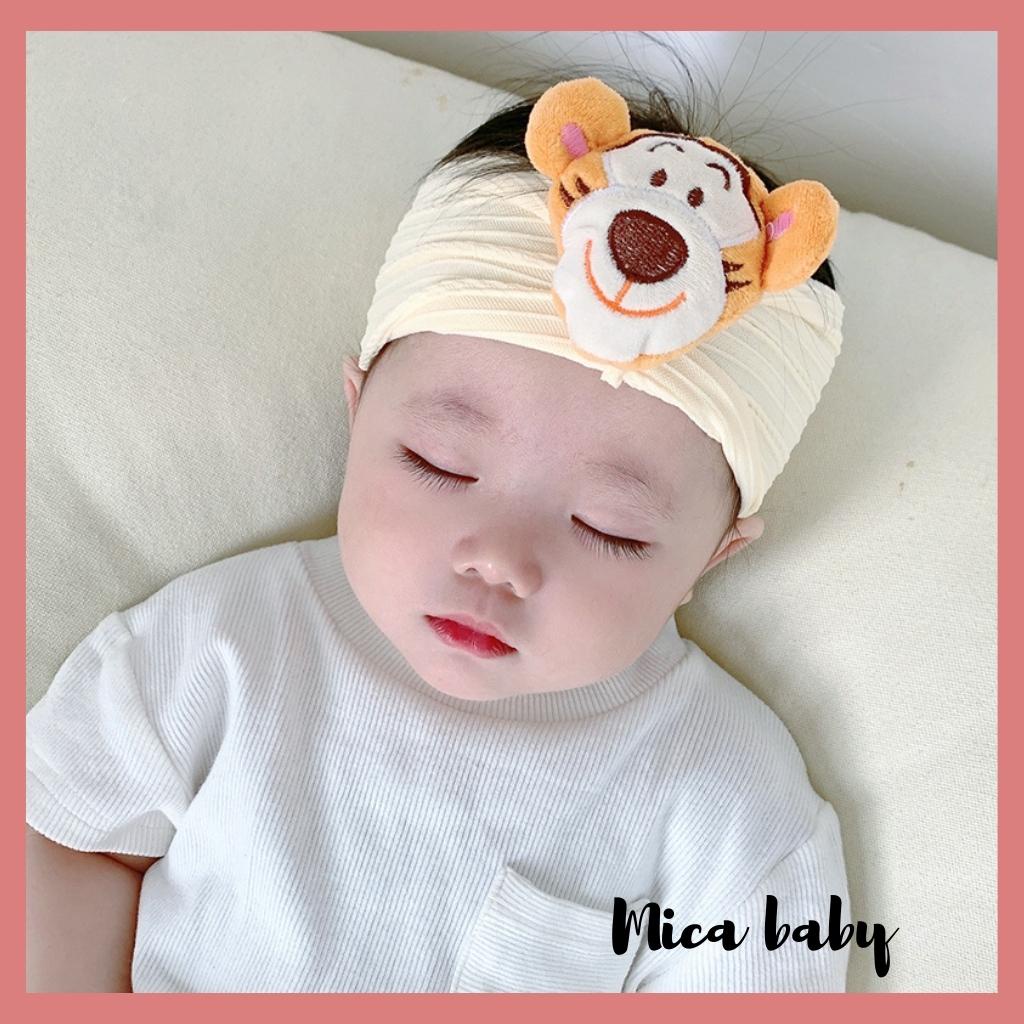 Băng đô thun bản to đính hình thú ngộ nghĩnh cho bé BD65 Mica Baby