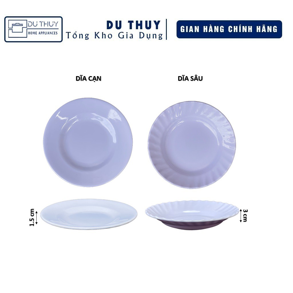 Dĩa tròn sâu 6’’, Đường Kính 15cm, Màu Trắng, Vàng, Xanh, Đủ Bông, Nhựa Melamine Chất Lượng, Thương Hiệu Vĩnh Hòa, Trenz | BigBuy360 - bigbuy360.vn