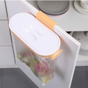 Thùng rác kẹp tiện lợi có nắp kín kiêm giá treo khăn