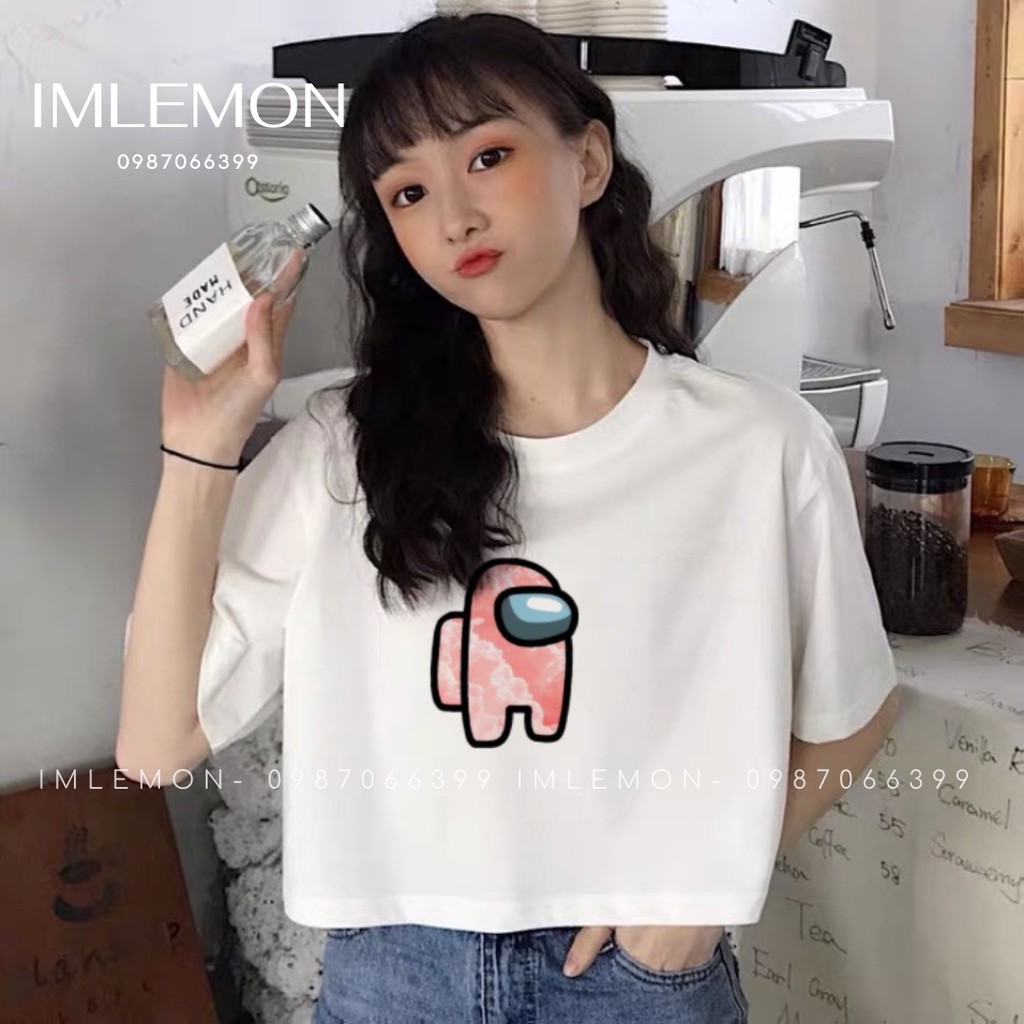 Áo Croptop Nữ Hoạ tiết AMONG US & GALAXY AMONG US Form Rộng, Dễ Thương Năng Động | BigBuy360 - bigbuy360.vn