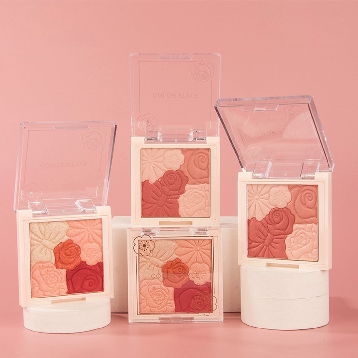 Bảng Phấn Má Hồng Tạo Khối Bắt Sáng Màu Cam Lì Tự Nhiên TKK05801