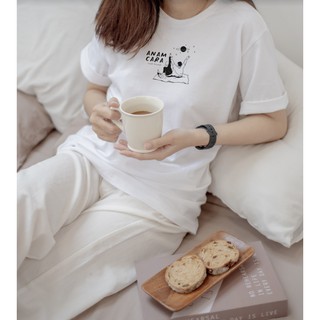 Áo thun in trắng đen cotton 🍄Anam Cara 🍄