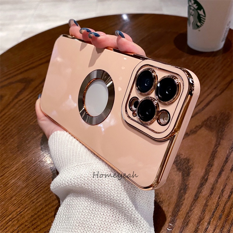 Ốp Điện Thoại Silicon Mềm Chống Sốc Mạ Viền Camera Cho iPhone 11 13 Pro Max 12 mini