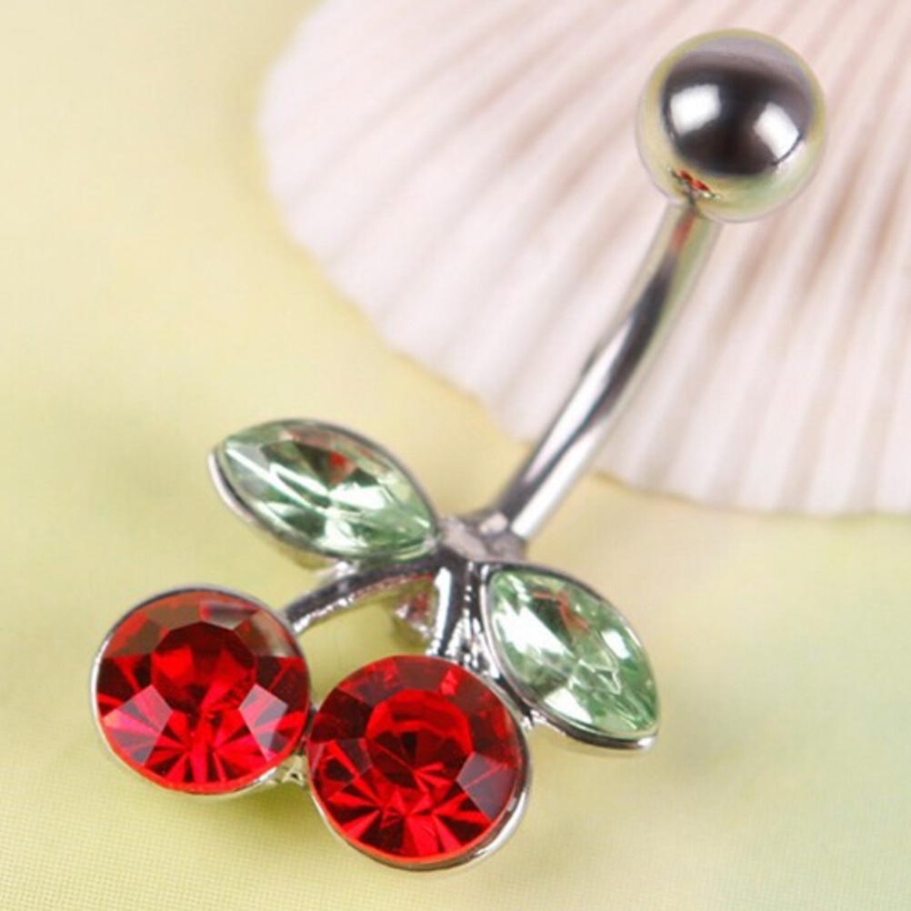 Khuyên Rốn Hình Quả Cherry Đỏ Dễ Thương