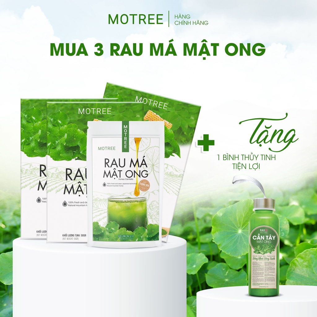 [Mã BMBAU50 giảm 7% đơn 99K] Bột rau má mật ong MOTREE sấy thăng hoa công nghệ Nhật Bản hộp 54gr