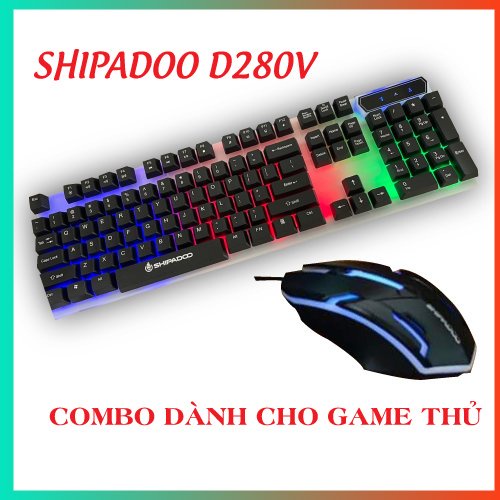 Bộ Bàn Phím Gaming Giả Cơ có dây Kèm Chuột D280 D950 ZE-9830 có đèn Led 7 màu cực đẹp bảo hành 12 tháng lỗi 1 đổi 1 VNET