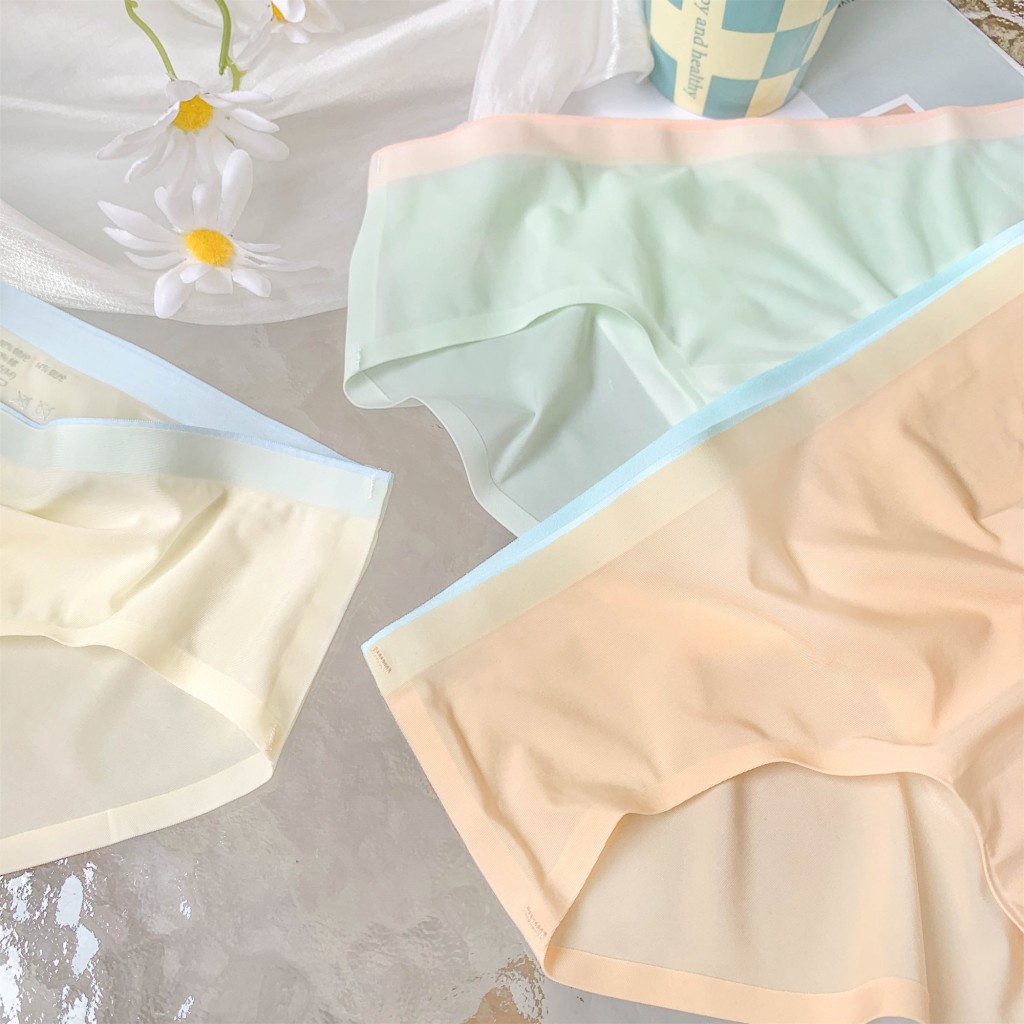 [70kg - 40kg----Xl L M] Quần Lót Lụa Lạnh Không Đường May LI012#- 003 Quần Lót Từ Lụa Lạnh Không Lộ Viền May Thoáng Khí Phong Cách Hipster