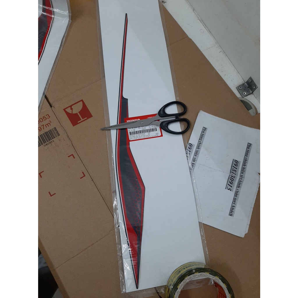tem yếm ab 2018 tem air blade 2018 đen mờ honda chưa logo đỏ