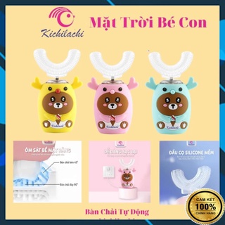 Bàn Chải Đánh Răng Điện Cho Bé Kichi U Plus, Bàn Chải Đánh Răng Tự Động Chữ U Cho Bé 2 Tuổi Đến 9 Tuổi