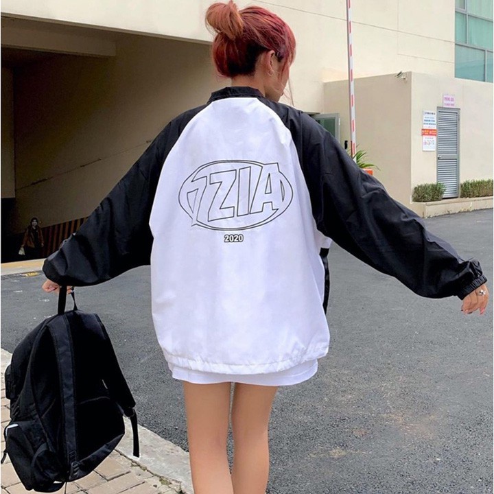 Áo khoác gió dù 7zia nam nữ from rộng unisex bomber AK02