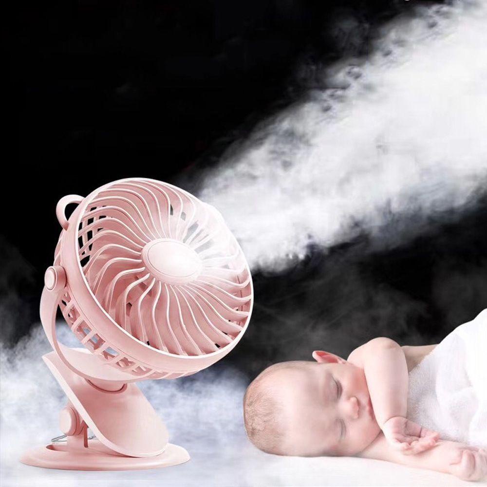 ESPO Quạt USB Gắn Xe Đẩy Em Bé Xoay 360 Độ Tiện Dụng° Quạt Cắm Trại Kẹp Bàn Điều Chỉnh Được