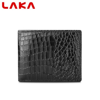 Bộ ví nam da bò vân cá sấu laka