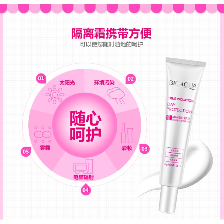 Kem lót trang điểm dưỡng da trắng hồng BIOAQUA Makeup Oil-Control Moisturizing | BigBuy360 - bigbuy360.vn