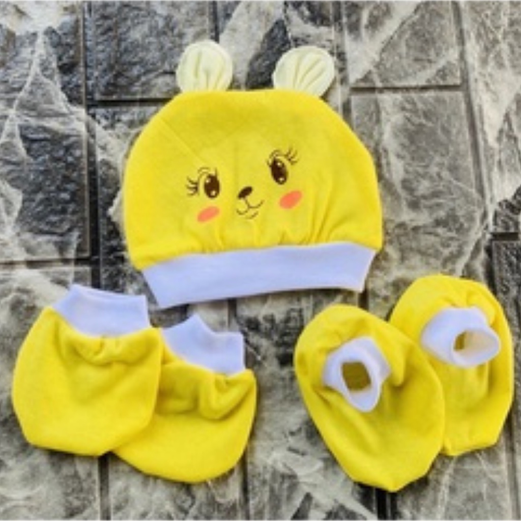 Set mũ bao chân tay sơ sinh, 100% cotton cao cấp an toàn mềm mịn cho da bé - MAMI.TITI