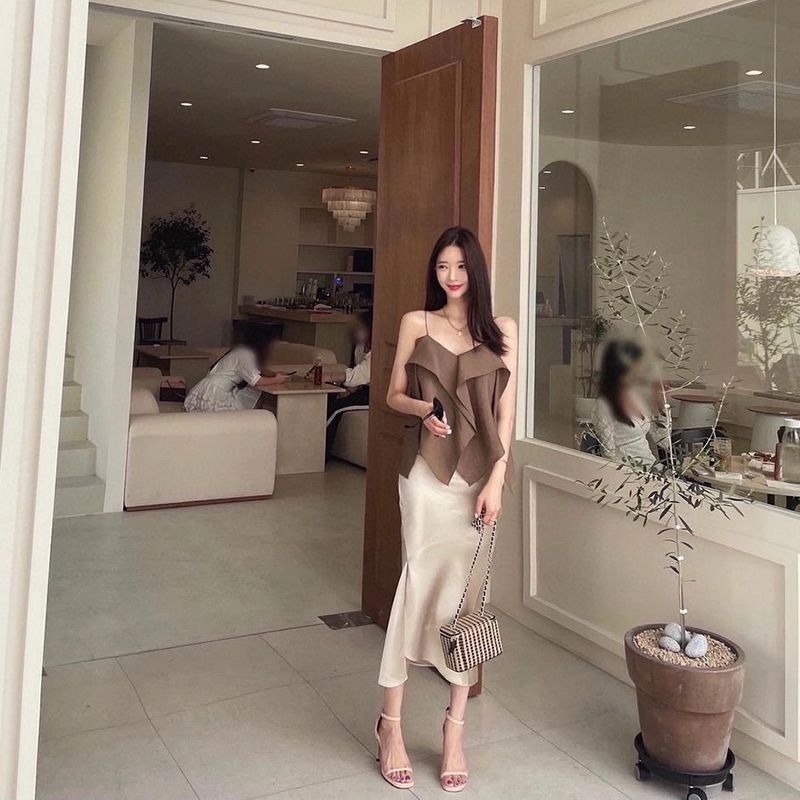 Set Áo Váy Hai Dây Thời Trang Mùa Hè 2022 Cho Nữ