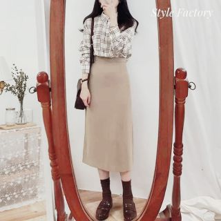 Chân váy dài dáng A nhẹ cạp khóa xẻ sau, ảnh thật (sẵn size)_M11